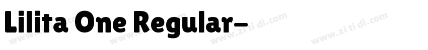 Lilita One Regular字体转换